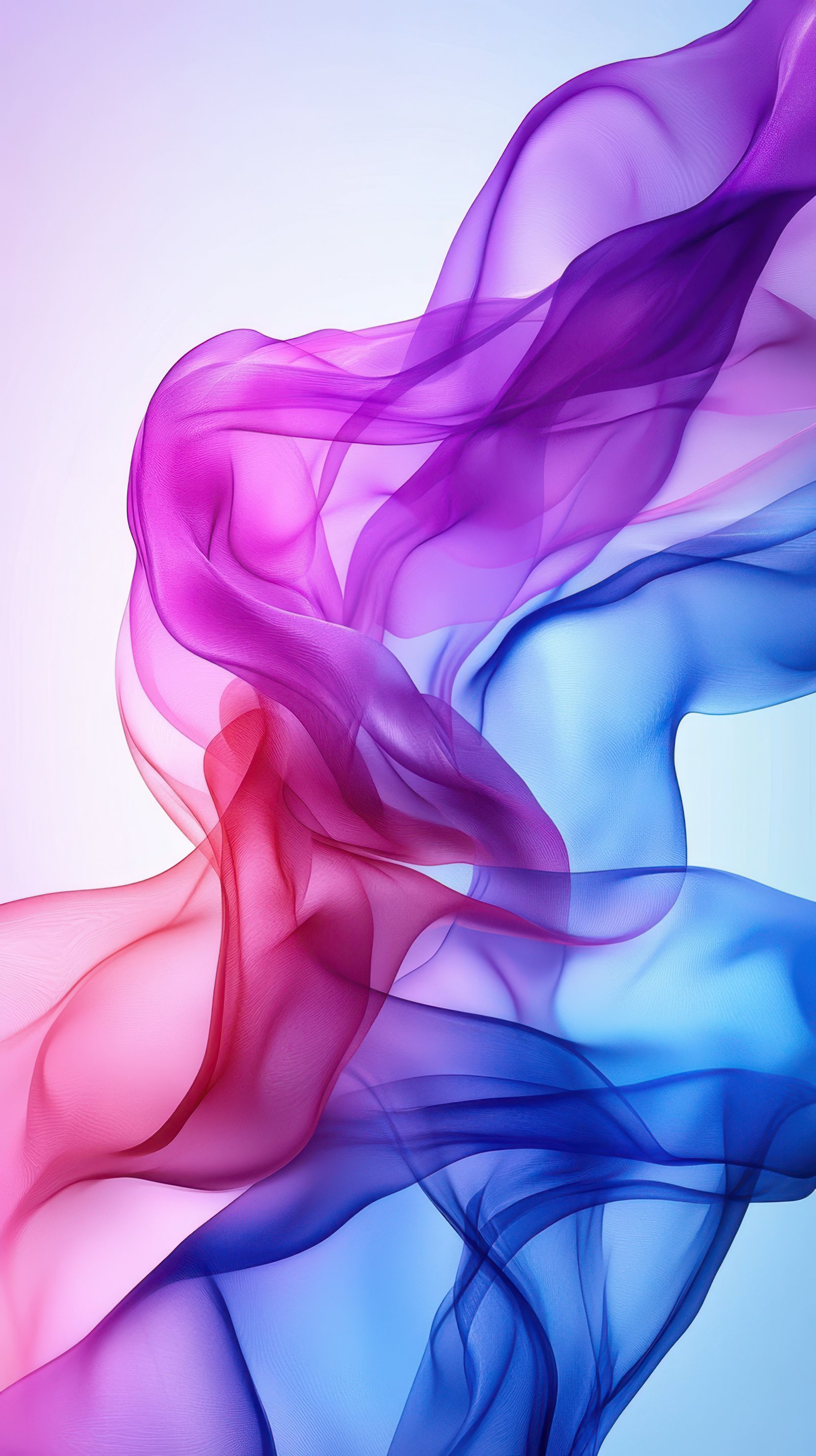 Colorful flowing silk fabric creates a vibrant abstract background with smooth gradients and rich textures